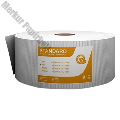 Toalettpapír FORTUNA Standard Jumbo midi 23cm 180m 2 rétegű fehér 6 tekercs/csomag