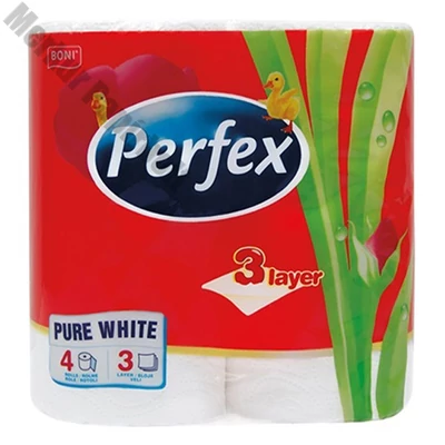 Toalettpapír PERFEX 3 rétegű 4 tekercses