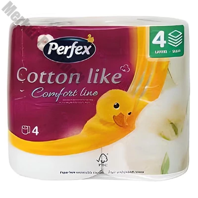 Toalettpapír PERFEX Cotton Comfort Line 3 rétegű 4 tekercses
