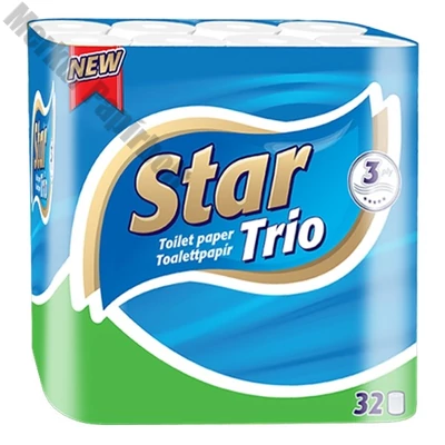 Toalettpapír STAR Trio 3 rétegű 32 tekercses