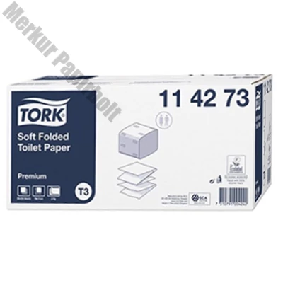 Toalettpapír TORK Soft Preium T3 2 rétegű hajtogatott fehér 252 lap 30cs/krt