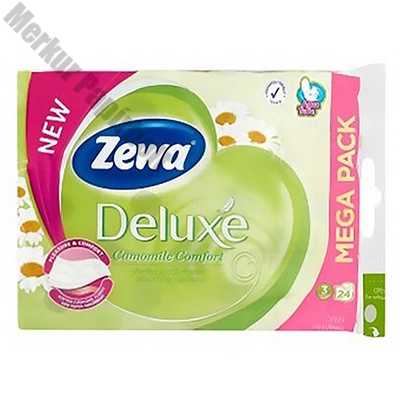 Toalettpapír ZEWA Deluxe 3 rétegű 24 tekercses Camomile