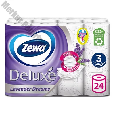 Toalettpapír ZEWA Deluxe 3 rétegű 24 tekercses Levendula
