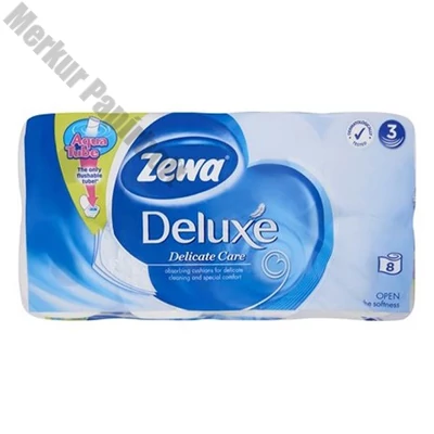 Toalettpapír ZEWA Deluxe 3 rétegű 8 tekercses Pure White