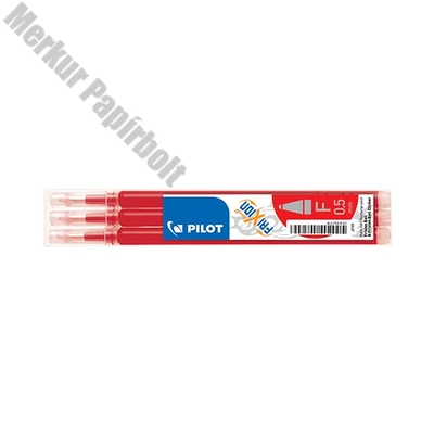 Tollbetét roller PILOT Frixion Clicker/Ball radírozható 0,25 mm piros 3 darabos