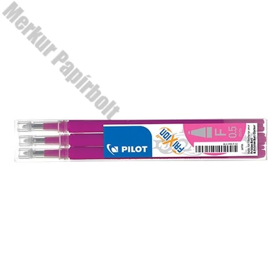 Tollbetét roller PILOT Frixion Clicker/Ball radírozható 0,25 mm rózsaszín 3 darabos