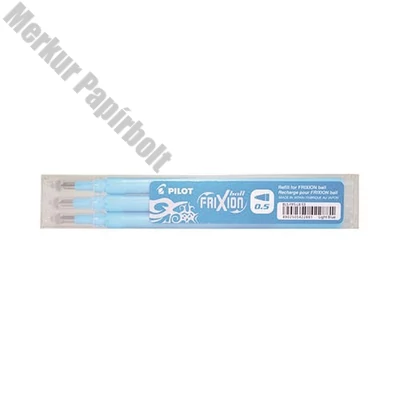 Tollbetét roller PILOT Frixion Clicker/Ball radírozható 0,25 mm világoskék 3 darabos