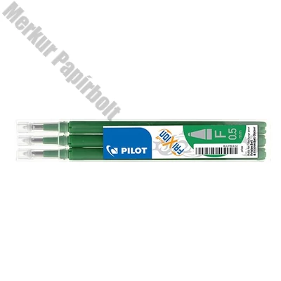 Tollbetét roller PILOT Frixion Clicker/Ball radírozható 0,25 mm zöld 3 darabos
