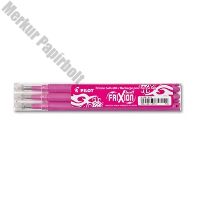 Tollbetét roller PILOT Frixion Clicker/Ball radírozható 0,35 mm rózsaszín 3 darabos