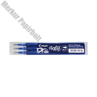 Tollbetét roller PILOT Frixion Clicker/Ball radírozható 0,35 mm tintakék 3 darabos