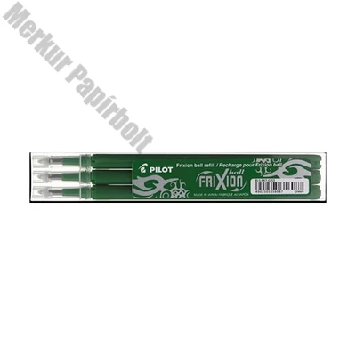 Tollbetét roller PILOT Frixion Clicker/Ball radírozható 0,35 mm zöld 3 darabos