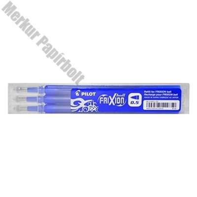 Tollbetét roller PILOT Frixion Clicker/Ball radírozható 0,25 mm kék 3 darabos