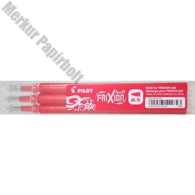 Tollbetét roller PILOT Frixion Point tűhegyű radírozható 0,25 mm piros 3 darabos