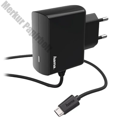 Töltő HAMA Micro USB 2,4A 12W fekete