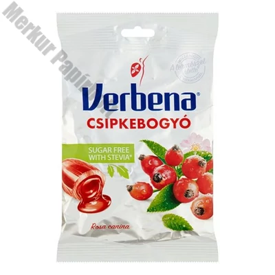 Töltött keménycukorka VERBENA csipkebogyó cukor nélküli 60 g
