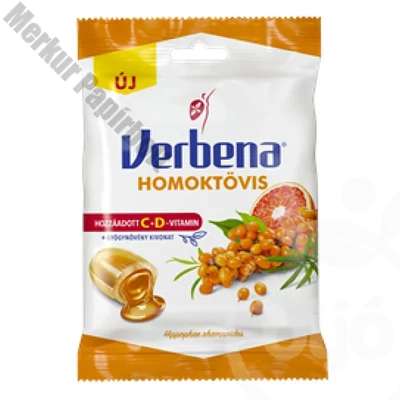 Töltött keménycukorka VERBENA homoktövis 60 g
