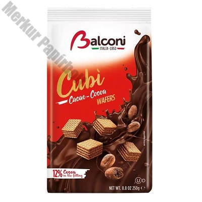 Töltött ostya BALCONI cubi wafers kakaós 250 g