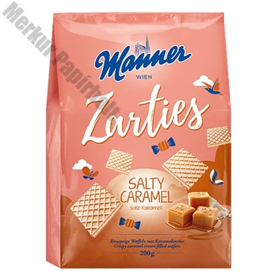 Töltött ostya MANNER Zarties sós-karamellás 200 g