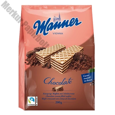 Töltött ostya MANNER csokoládés 200 g