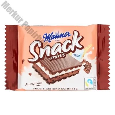 Töltött ostya MANNER csokoládés és tejszínes 25 g