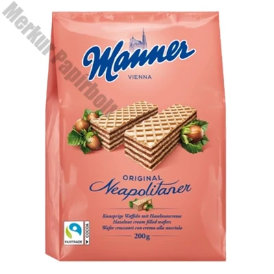 Töltött ostya MANNER mogyorós 200 g