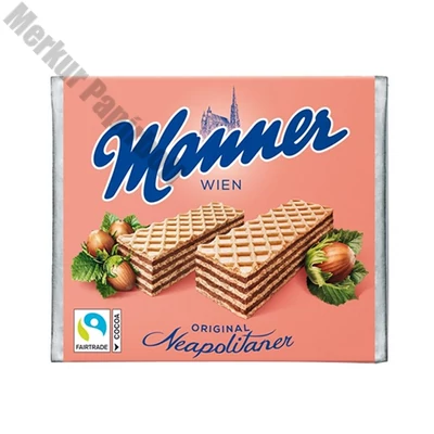 Töltött ostya MANNER mogyorós 75 g