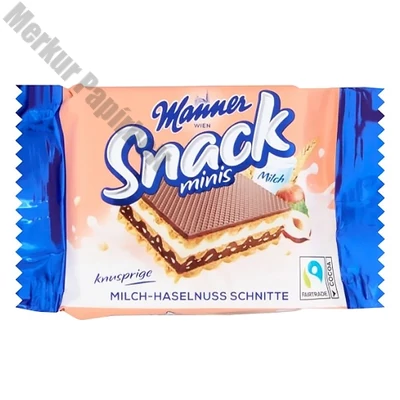 Töltött ostya MANNER mogyorós és tejszínes 25 g