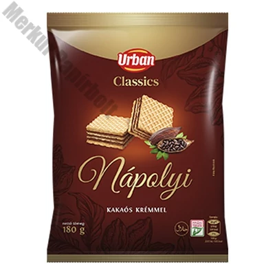 Töltött ostya URBAN Classic kakaós 180 g