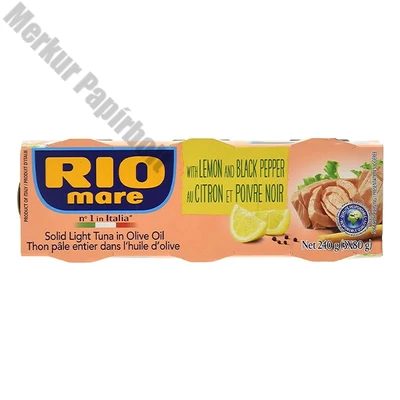 Tonhalkonzerv RIO MARE olívaolajban citrommal és borssal 3x65 g