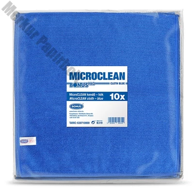 Törlőkendő mikroszálas BONUS microCLEAN HoReCa HACCP 40x40 cm kék 10 darabos