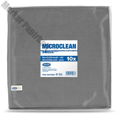 Törlőkendő mikroszálas BONUS microCLEAN HoReCa HACCP 40x40 cm szürke 10 darabos