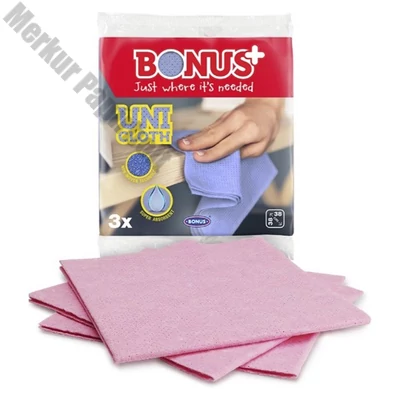 Törlőkendő univerzális BONUS + Uni 38x38 cm 3 darabos