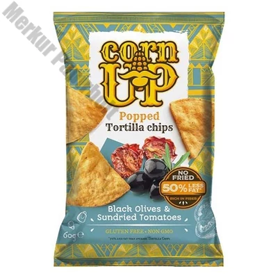 Tortilla chips CORN UP fekete oliva és paradicsom 60 g