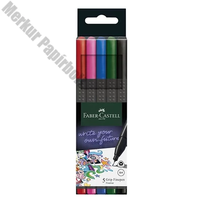 Tűfilc FABER CASTELL Grip alap színek 0,4mm 5 darabos