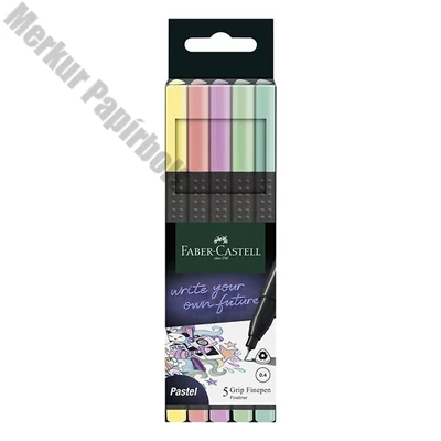 Tűfilc FABER CASTELL Grip pasztell 0,4mm 5 darabos