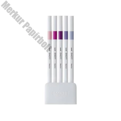 Tűfilc UNI EMOTT 5 darabos 0,4mm (babarózsaszín, pink, mályva, lila, tengeri köd)