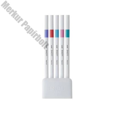Tűfilc UNI EMOTT 5 darabos 0,4mm (világoslila, korall piros, világoskék, világosrózsaszín, smaragdzöld)
