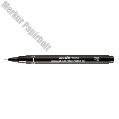 Tűfilc UNI Pin 0,2 mm fekete