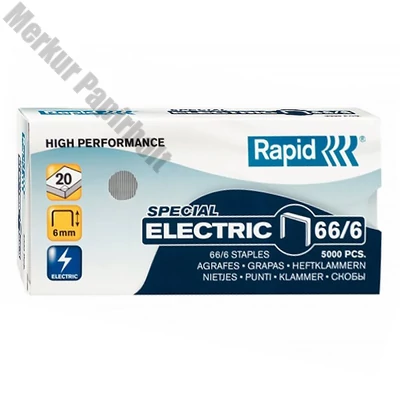 Tűzőkapocs RAPID 66/6 elektromos 5000 darabos