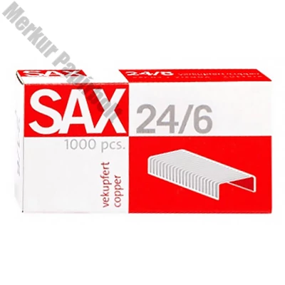 Tűzőkapocs SAX 24/6 réz 1000 darabos