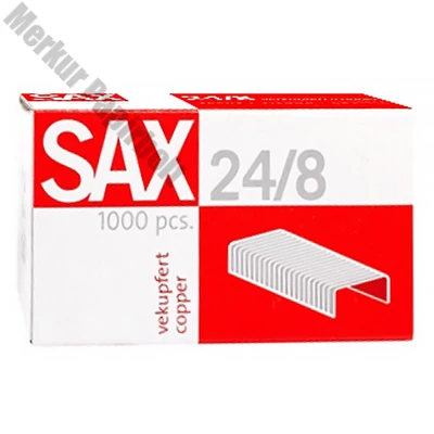 Tűzőkapocs SAX 24/8 réz 1000 darabos