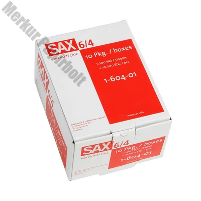 Tűzőkapocs SAX 6/4 cink 1000 darabos