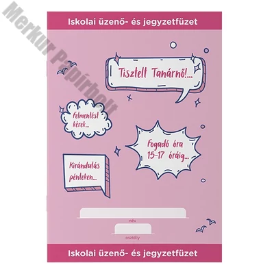 Üzenő- és jegyzetfüzet ICO Student A/5 32 lapos iskolai