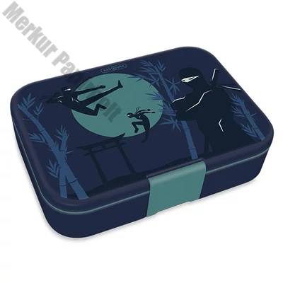 Uzsonnás doboz ARS UNA Ninjas in the Dark osztott műanyag 216x153x52 mm