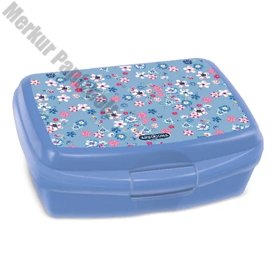 Uzsonnás doboz ARS UNA Pearl Blossom Blue műanyag 165x135x60 mm