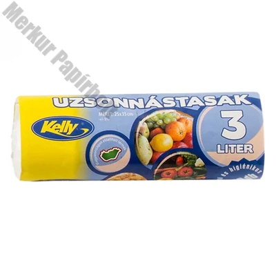 Uzsonnás és hűtőtasak KELLY rollnis 25x35 cm 3L 100 darabos