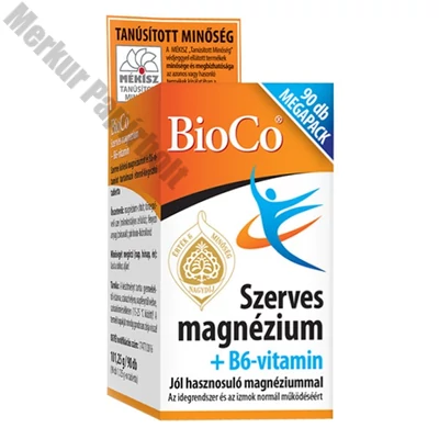Vitamin BIOCO Szerves Magnézium + B6 Megapack 90 darab