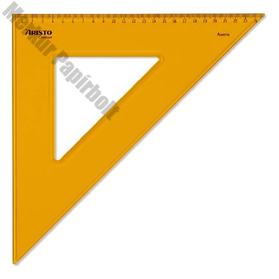 Vonalzó ARISTO Contrast háromszög 45 fokos 36 cm sárga