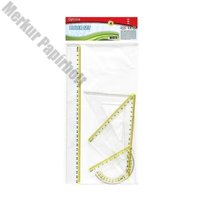 Vonalzókészlet OPTIMA 30cm vonalzóval 4 darabos