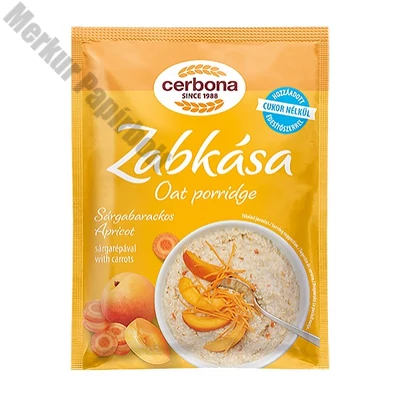 Zabkása CERBONA sárgabarackkal hozzáadott cukor nélkül 50 g